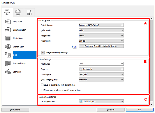 Imagen: cuadro de diálogo Configuración