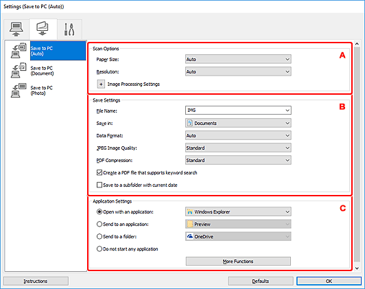 kuva: Asetukset-valintaikkuna