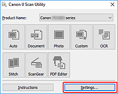 şekil: IJ Scan Utility