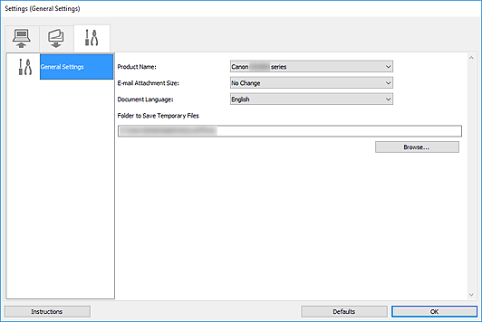 gambar: Kotak dialog Setelan