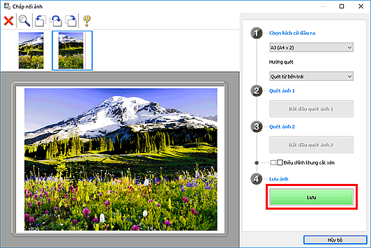 hình: Cửa sổ Chắp nối ảnh