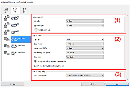 hình: Hộp thoại Cài đặt