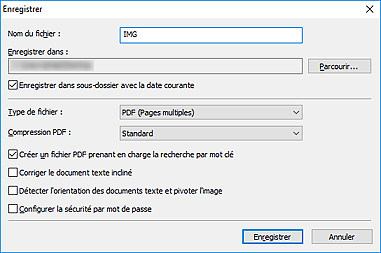 figure : boîte de dialogue Enregistrer