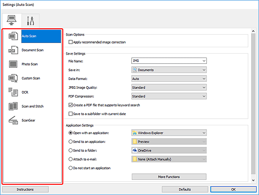 Imagen: cuadro de diálogo Configuración