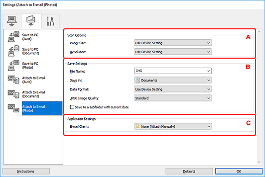 Imagen: cuadro de diálogo Configuración