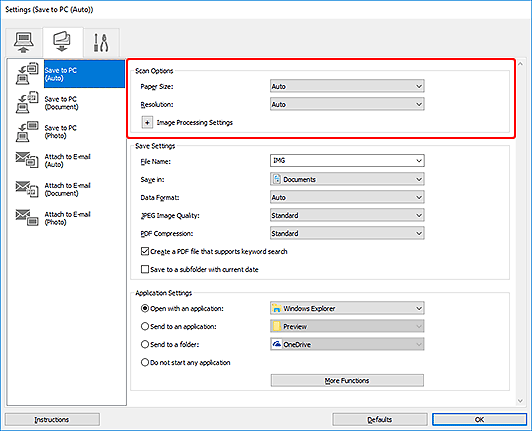 Imagen: cuadro de diálogo Configuración