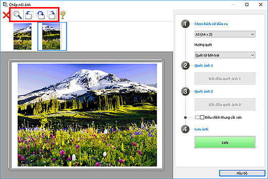 hình: Cửa sổ Chắp nối ảnh