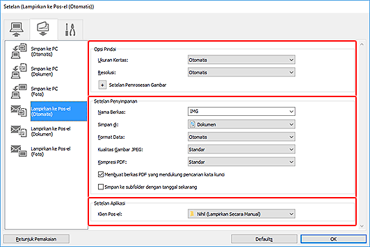 gambar: Kotak dialog Setelan