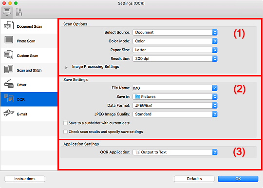 Canon Inkjet Handbucher Ij Scan Utility Lite Dialogfenster Einstellungen Ocr