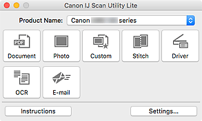 set a fire to punish singer Canon : Inkjet Manuals : IJ Scan Utility Lite : IJ Scan Utility Lite Main  Screen