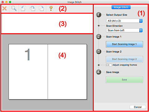 figure: Image Stitch window