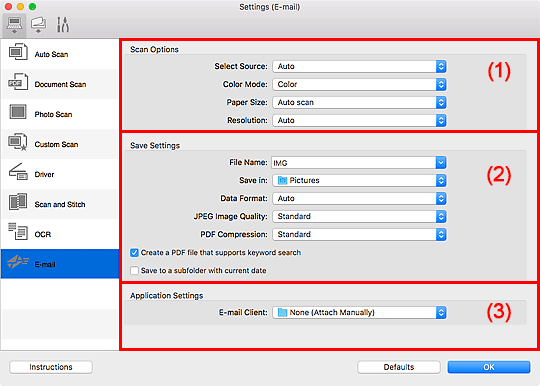 Imagen: cuadro de diálogo Configuración