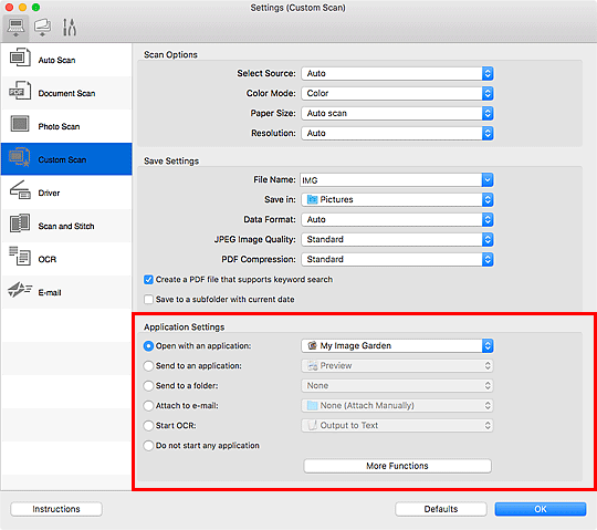 Imagen: cuadro de diálogo Configuración