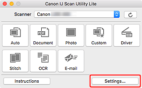 : Manuals : IJ Scan Utility Lite : Scanner Button Settings via IJ Scan Utility Lite