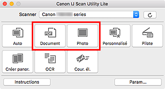 Canon : Manuels : IJ Scan Utility Lite : Numérisation de ...