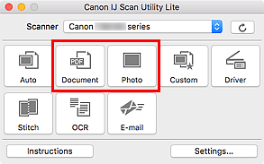 Canon : Manuais : IJ Scan Utility Lite : Digitalizando ...