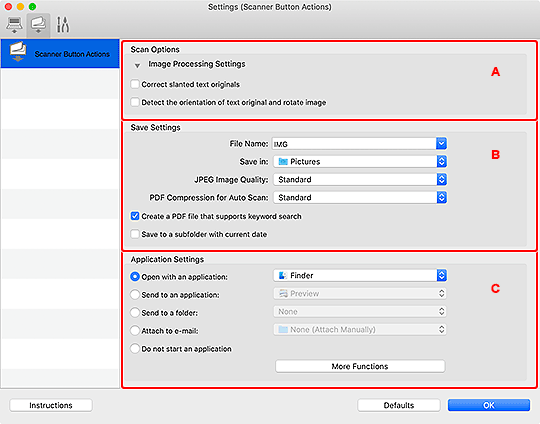 figur: dialogboksen Innstillinger