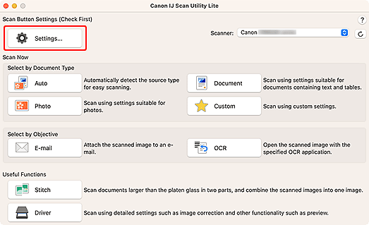 figure: IJ Scan Utility Lite