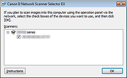 Canon : Manuals : IJ Network Scanner Selector EX Menu and Setting Screen