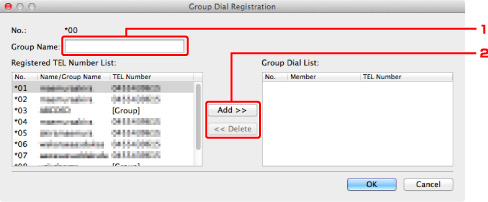 figur: Skærmbilledet Registrering af gruppeopkald