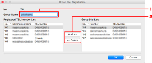 figur: Skærmbilledet Registrering af gruppeopkald