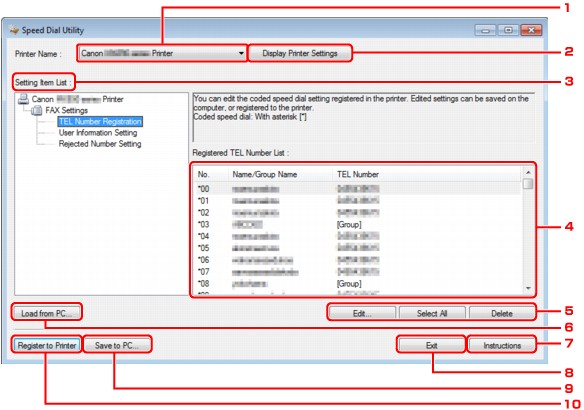 pav.: &bdquo;Speed Dial Utility&ldquo; ekranas