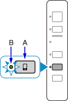 figure : Appuyez sur le bouton Direct et maintenez-le enfoncé jusqu'à ce que le voyant Direct clignote