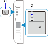 figure&nbsp;: Appuyez sur le bouton Direct et maintenez-le enfoncé jusqu'à ce que l'icône Direct clignote