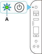 插圖：電源指示燈亮起