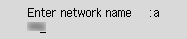 شاشة Enter network name