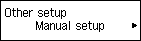 Other setup screen