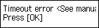 Error screen: Timeout error.