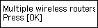หน้าจอ Error: Multiple wireless routers detected