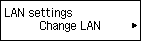 LAN ayarlar ekranı: LAN değiştir seçeneğini belirleyin.