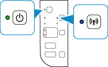 figure: The Wi-Fi lamp and the POWER lamp lights up