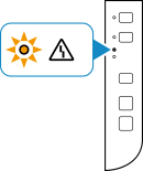 rysunek: kontrolka Alarm świeci się