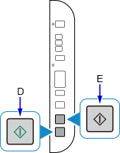 図：カラーボタンまたはモノクロボタンを押す