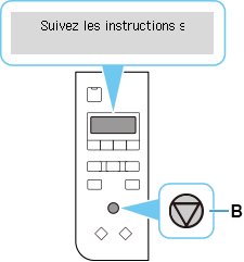 figure : Appuyez sur le bouton Arrêt