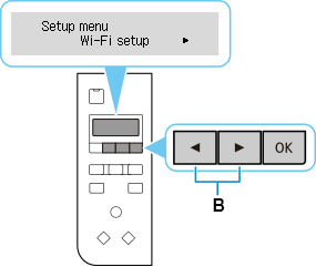 Layar Menu Pengesetan: Pilih Pengesetan Wi-Fi