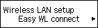 Tela Config. LAN sem-fio: Selecione Conexão SF Easy