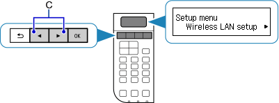 Ecran Meniu Configurare: Selectare Configurare Wireless LAN