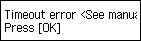 Экран ошибки: Ошибка тайм-аута.