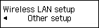 Obrazovka Nastavení bezdrát. sítě LAN: Vyberte možnost Jiná nastavení