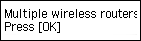 Fehlerbildschirm: Mehrere Wireless Router wurden entdeckt