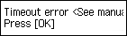 Error screen: Timeout error.