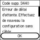 Écran d'erreur&nbsp;: Erreur de délai d'attente