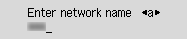 شاشة Enter network name