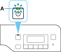 figure&nbsp;: le voyant MARCHE est allumé ou clignote