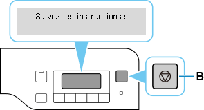 figure&nbsp;: Appuyez sur le bouton Arrêt