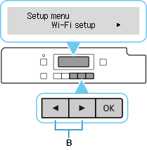 Layar Menu Pengesetan: Pilih Pengesetan Wi-Fi